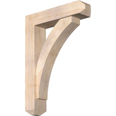 Ekena Millwork Thorton Craftsman Smooth Bracket w/ Offset Brace, Douglas Fir, 7 1/2"W x 32"D x 44"H BKT0806X32X44THR04SDF